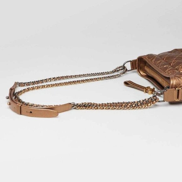 Chanel Bronze Quilted Leather Small Gabrielle Hobo Bag - Picture 5 of 9